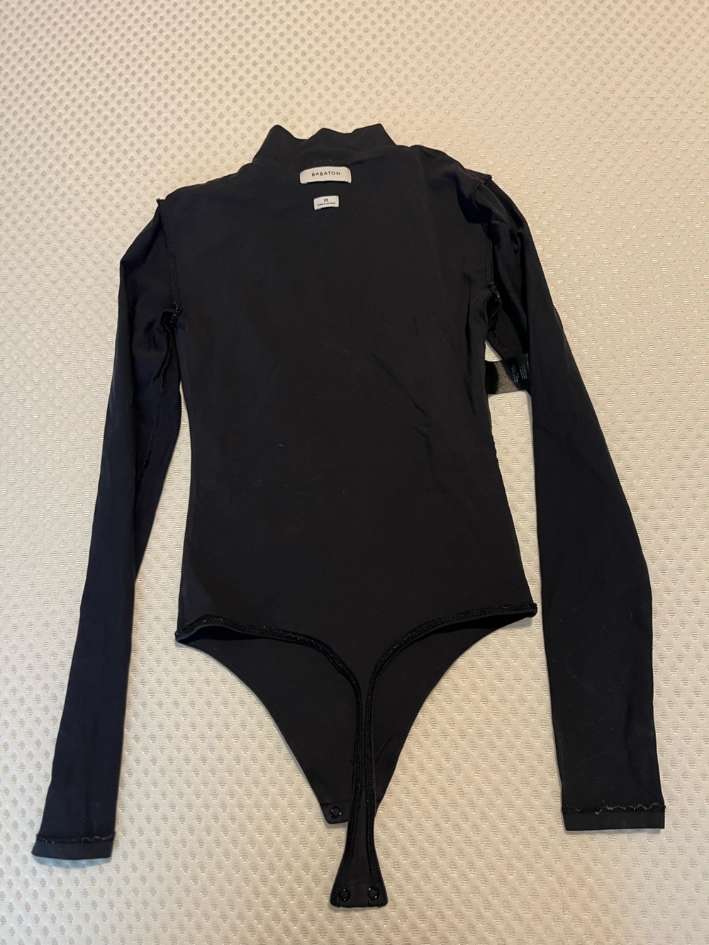 Babaton Black Long-Sleeve Mock Neck Bodysuit - Picture 2 of 3